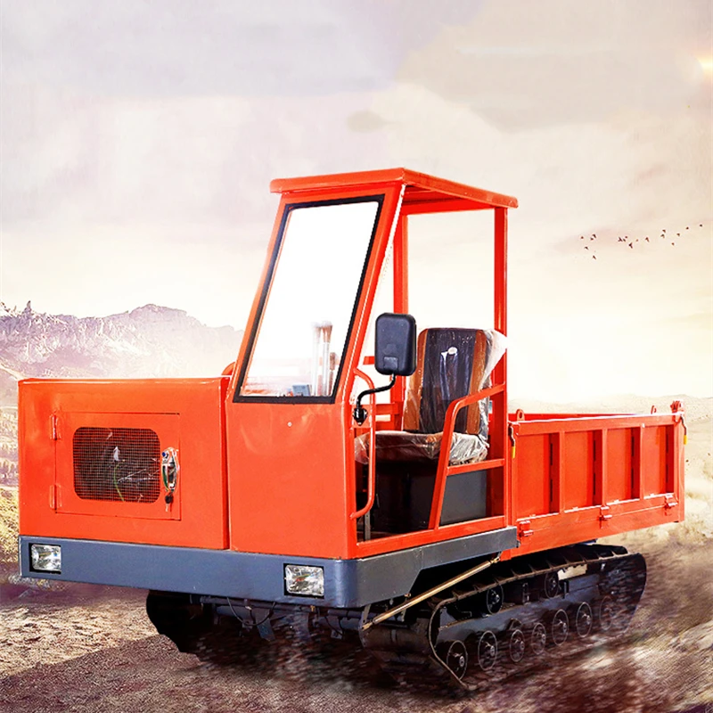 10 Ton Crawler Transporter With Cab Pulling Concrete Wood Climbing Water Project Wading Dumper Construction Mining Machinery