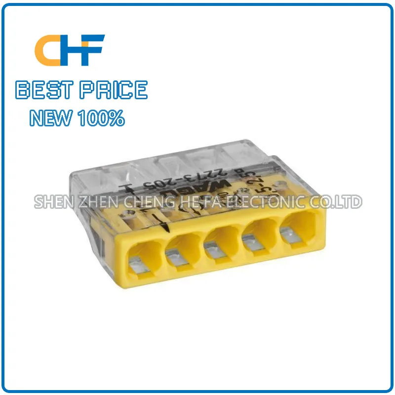 10PCS 2273-205 WAGO Wanke 0.5-4MM ² plug-in terminal blocks, brand new and original