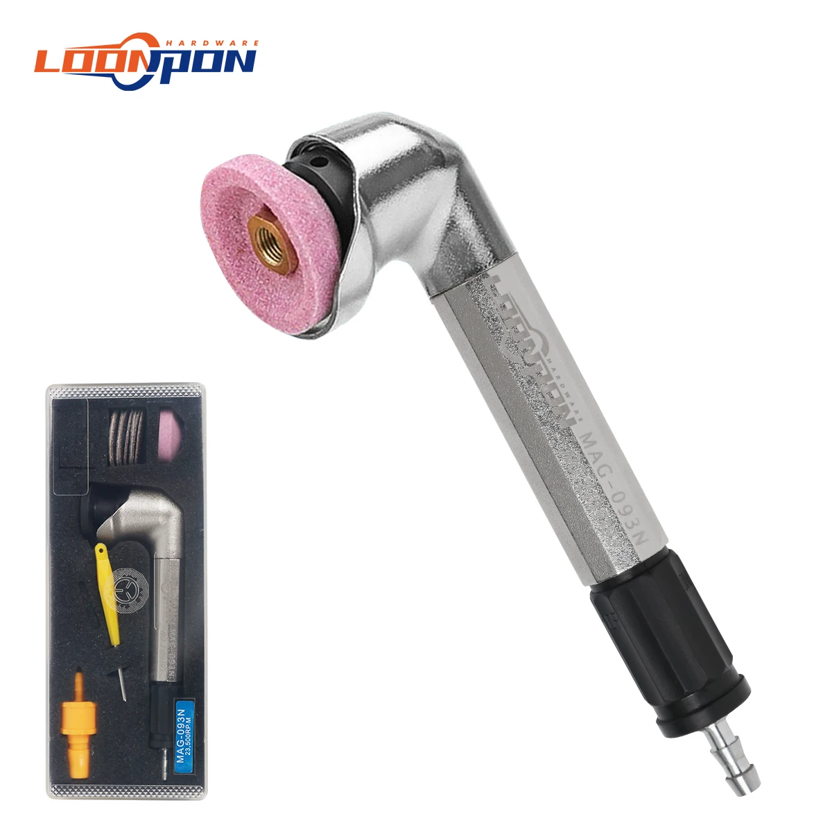 MAG-093N Mini Air Grinder Kit Grinding Pen High Precision Pneumatic Polishing Tool Set 90 Degree 23500 RPM