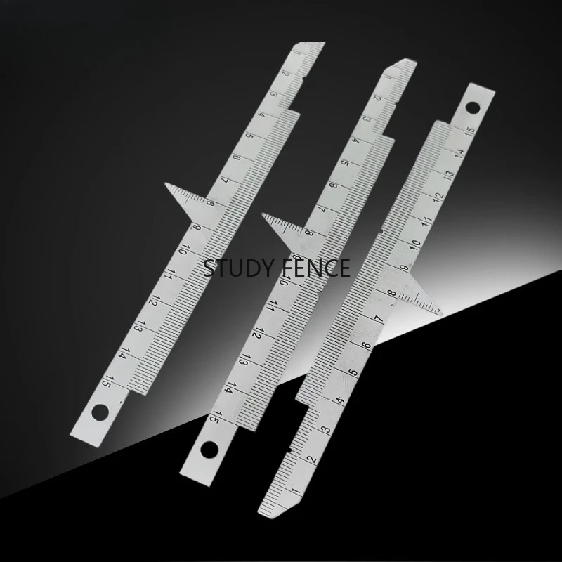 15cm Measuring Box Ruler Container Measuring Ruler Irregular Stainless Steel Scale Household Hardware Accessories Tool Parts