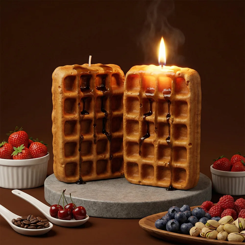 

Waffle Silicone Candle Molds Handmade Aroma Soap Candle Plaster Cement Resin Mold Chocolate Fondant Cake Decor Baking Mold Tool