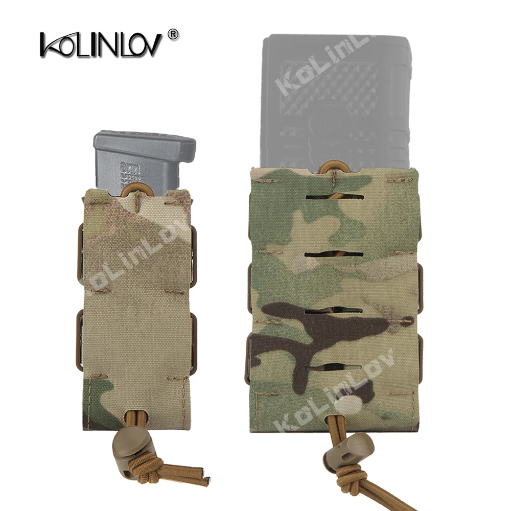 

Tactical Magazine Multi Pouch for 9mm Pistol Mag 5.56 AR15 M4 AK Hunting Rifle Airsoft Outdoor Tool Flashlight Molle Combo Bag