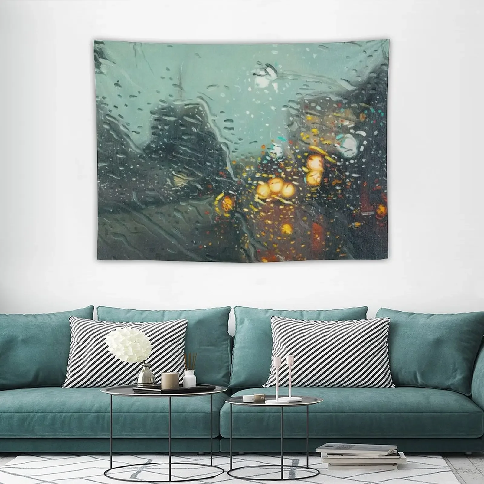 

Rainy street oil painting Tapestry Bedroom Decorations Wall Decoration Items House Decoration On The Wall Tapestry
