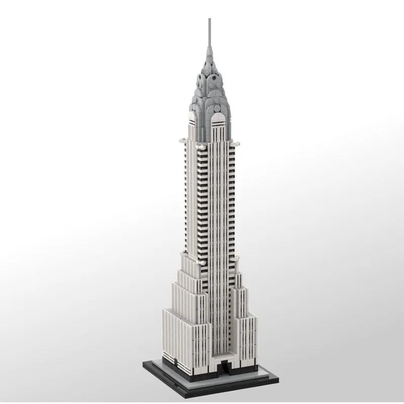 

Chrysler Building масштаб 1:800, модель MOC, набор строительных блоков-1210 шт., элегантная архитектурная Реплика, красивый и креативный