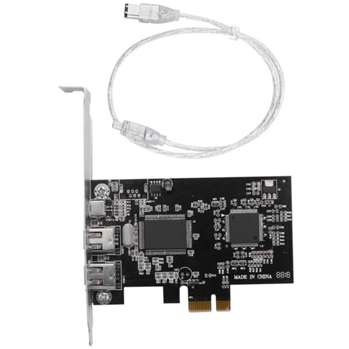 PCI Express X1 PCI-E FireWire 1394A IEEE1394 Controller Card 3 Port for Desktop