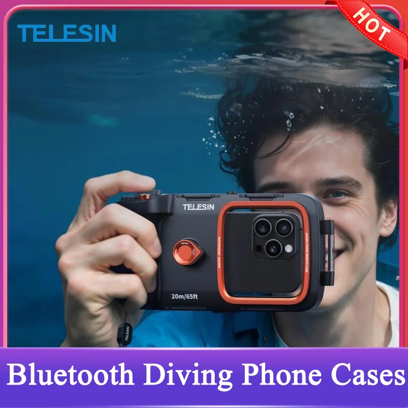 

TELESIN Professional Diving Phone Cases For iPhone 15 14 13 Pro Max Xiaomi 15M Depth Waterproof Cover For Samsung S23 S22 Ultra