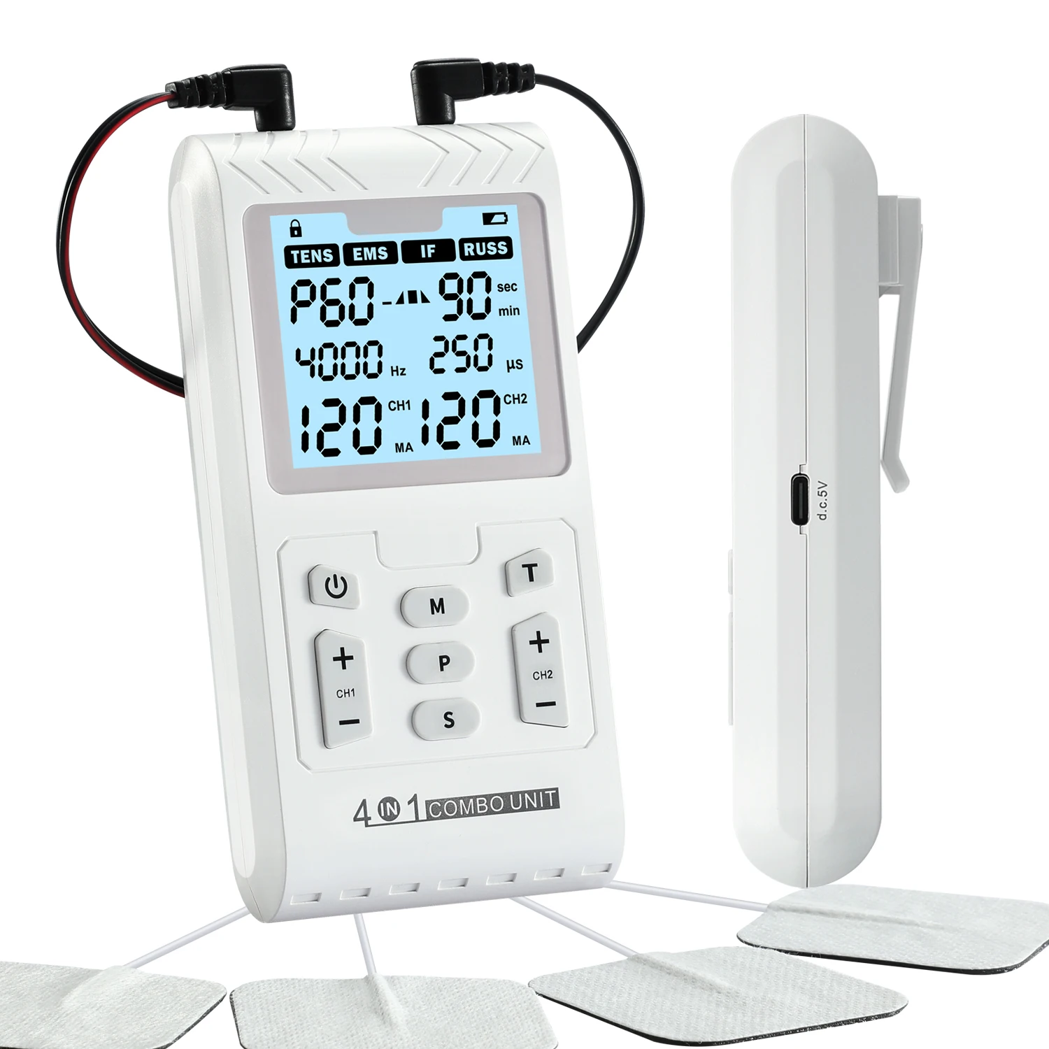 Adjustable High-Frequency Electric Muscle Stimulator Interferential Electrostimulator Physiotherapy Massage for Body Device