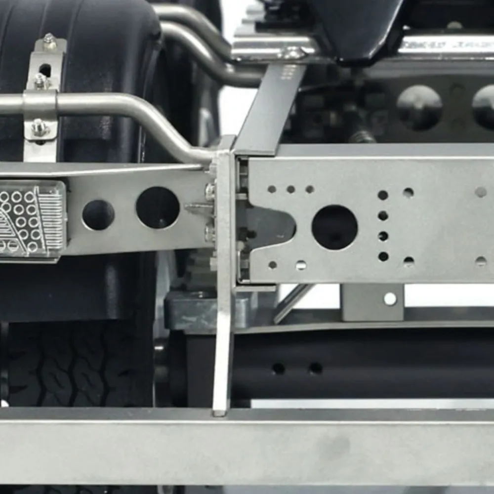 

1/14 RC металлический 2-осевой прицеп, неокрашенный с пяточной тягой для LESU, автомобиль с дистанционным управлением, грузовик, модель игрушки «сделай сам», TH23748