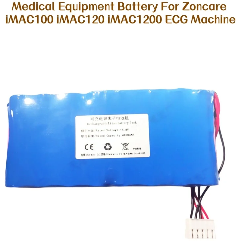14.8V Medical ECG Machine Replacement Battery for Zoncare IMAC100 IMAC120 IMAC1200 Electrocardiograph