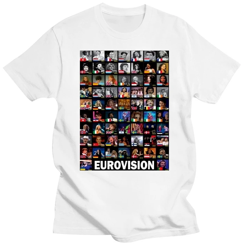 New 2020 Summer Style T-Shirt EUROVISION WINNERS 1956-2017 T SHIRT T Shirts