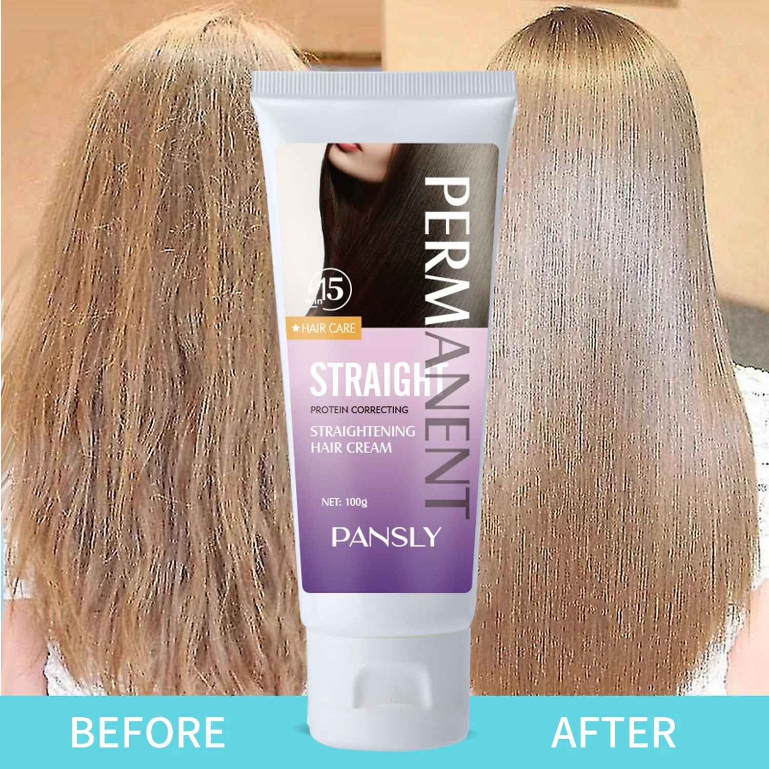 

100g Keratin Hair Straightening Cream Professional Damaged Treatment Faster Smoothing Curly Hair Care Protein Correction Cream