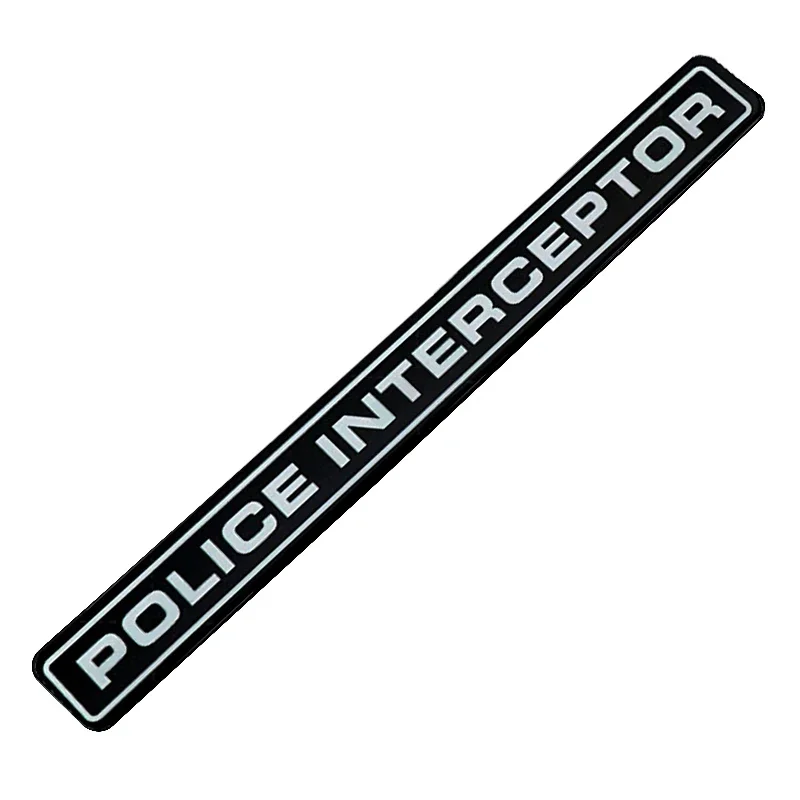 Acrylic POLICE INTERCEPTOR Car Body Emblem Rear Trunk Badge Sticker for Ford Fiesta Focus Mondeo Kuga Ranger Taurus Explorer