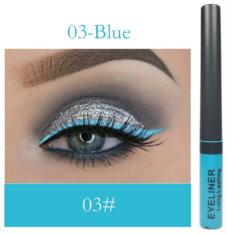 Matte flüssige Eyeliner Bleistift wasserdicht langlebige dauerhafte natürliche schwarz blau Pigment Eyeliner Party Make-up Frauen tslm1