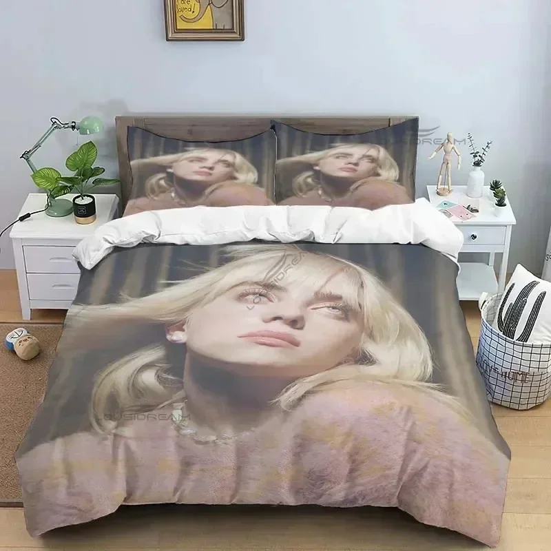 Luxury New 3D Print Popular Star B-E Singer Bedding Set Duvet Cover Bed Set Quilt Cover Pillowcase Size Boys Adult Bedding Set 2