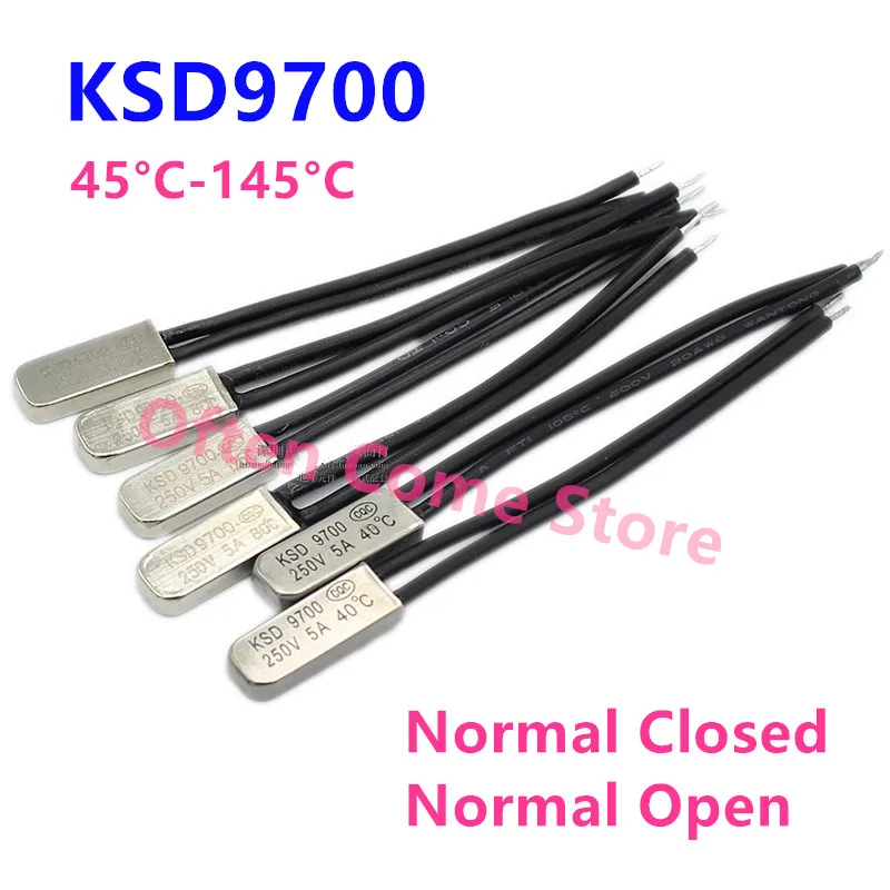 KSD9700 250V 5A 85C 95C 45-145 Degree Celsius Normally Closed Open Bimetal Disc Temperature Switch Thermostat Thermal Protector