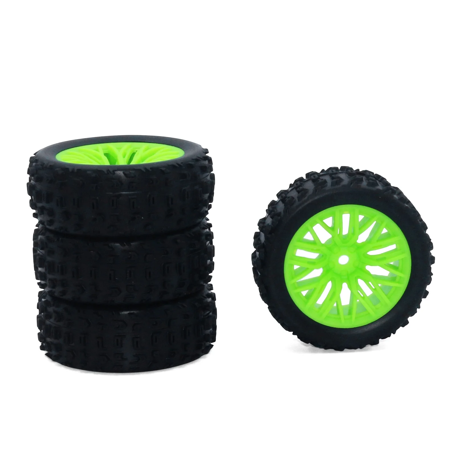 Arrma Grom 1/18 Tire Upgrade Kit 67mm Rubber Tires 4 Pieces 12mm Hex Suitable for Typhon Grom and Other 1/18 Models