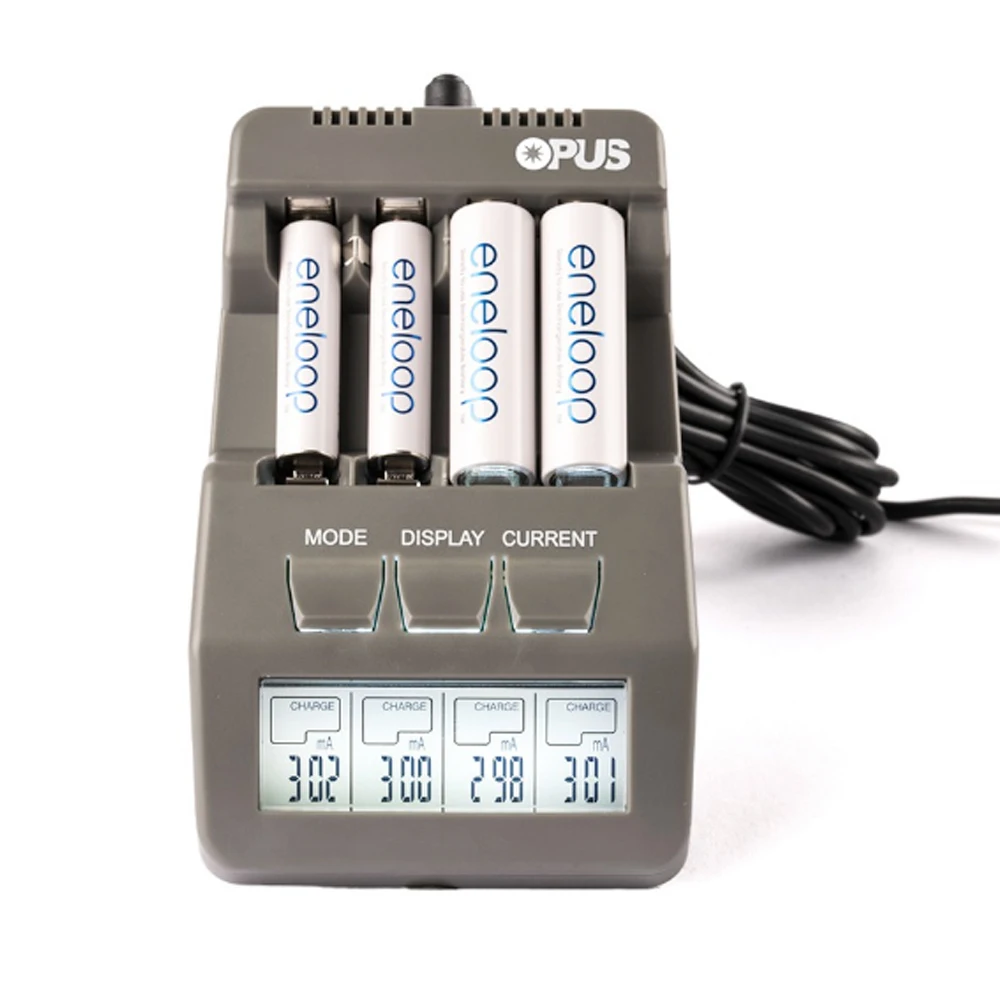 Original OPUS BT-C700 Digital 4 Slots LCD Intelligent Battery Charger For 16340(RCR123) 14500 AA AAA NiCd NiMh Battery Charger