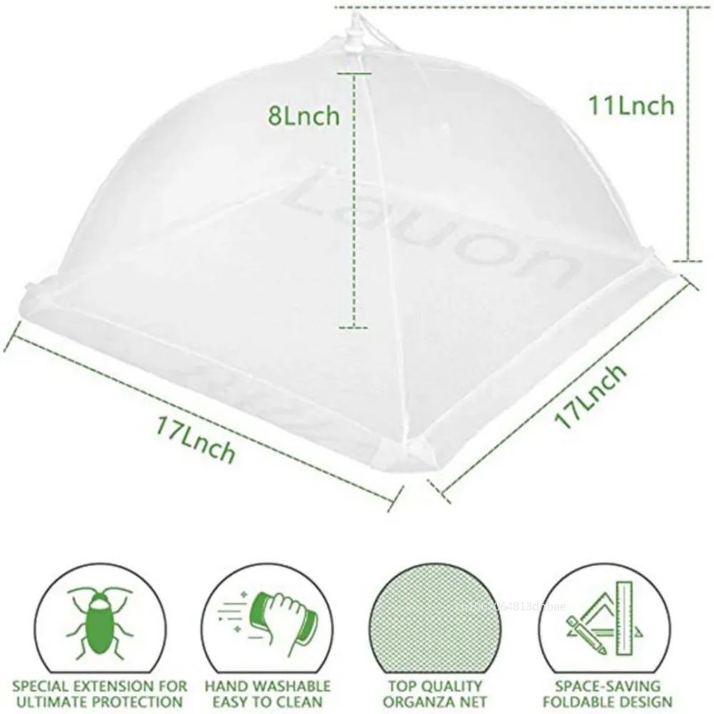 Pieghevole Food Mesh Cover pieghevole Food Cover tenda Dome Net ombrello Picnic Kitchen Mesh Anti Fly Mosquito ombrello Kitchen Gadget