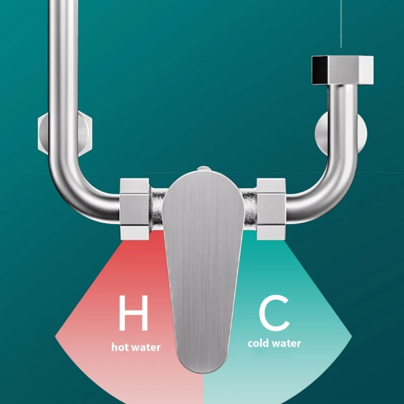 صمامات خلط كهربائية من النوع للاستحمام من الفولاذ المقاوم للصدأ صمامات خلط منافذ المياه الباردة والساخنة دروبشيبينغ