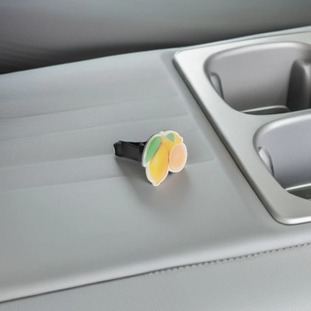 

2Set Acrylic Lemon Car Perfume Clip Refreshing Scent Air Vent Diffuser for Car Interior Aromatherapy Freshener Accessory