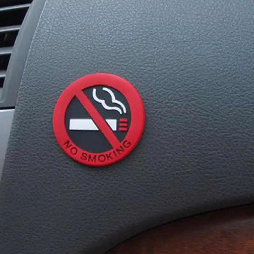 No Smoking Car Stickers Styling Round Red Sign Vinyl Sticker