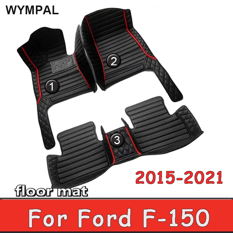 

Car Floor Mats For Ford F-150 4 Doors 2021 2020 2019 2018 2017 2016 2015 Interior Accessories Carpets Auto Styling