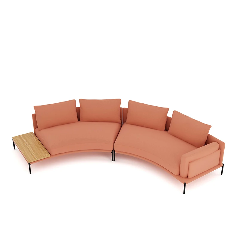 Modern Modular Fabric Sofa Minimalist Sectional Sofa Reception Furniture Use For Reception Area Office Building