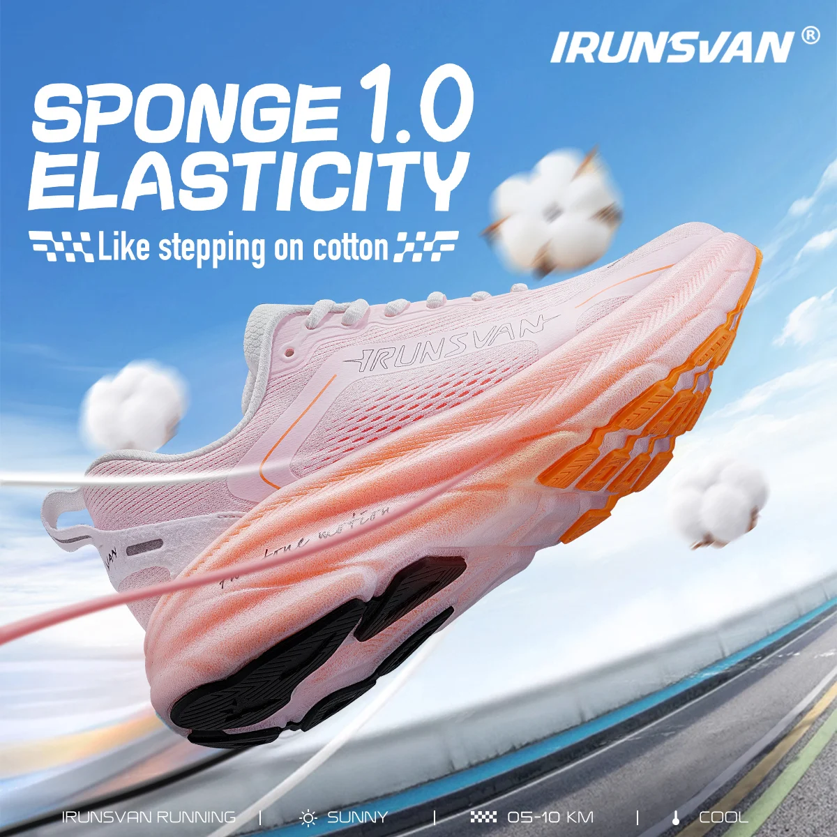 IRUNSVAN  New Carbon Plate Marathon Running Shoes Lightweight Shock-Absorbing And Suitable For Men's Sports Shoes