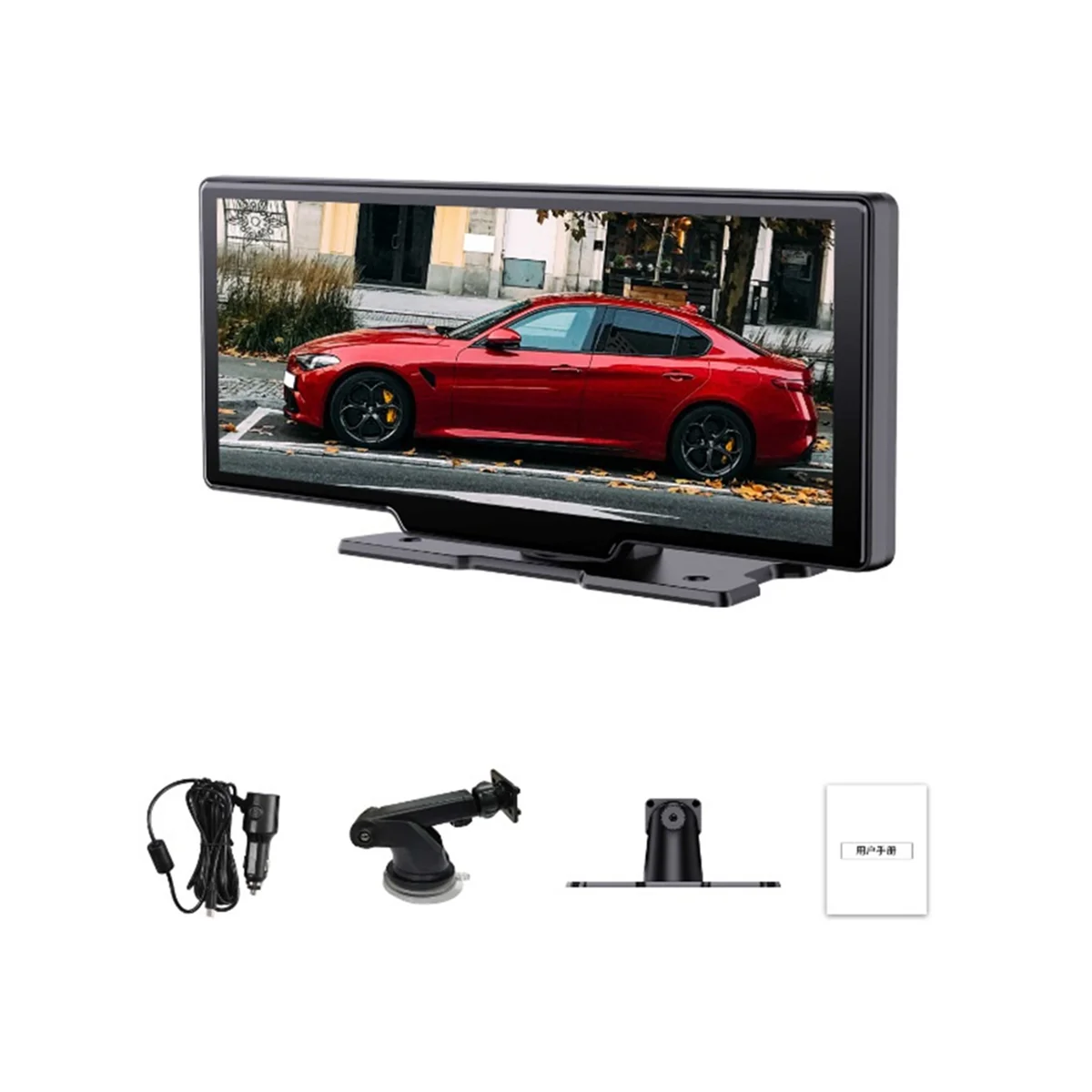 

Car Wireless CarPlay Screen, Portable 10.26-Inch IPS Android Auto Wireless Car Screen, Driving Recorder Without Camera