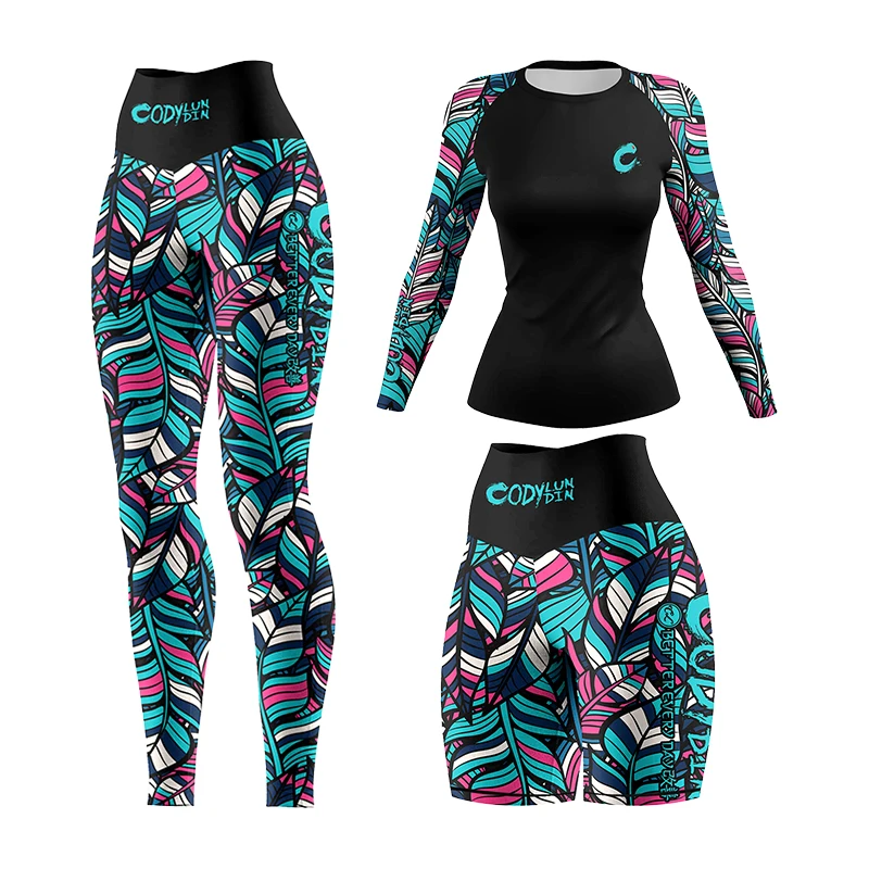 Cody Lundin Tight Yoga Tracksuit MMA BJJ Boxing Muay Thai Rashguard Training Fitness Workout Gym Clothing Running Sportswear