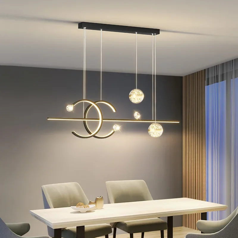 KERWIN Nordic Pendant Lamps Modern Creative Starry Sky Projection LED Light Fixtures for Home Dining Room Decorative