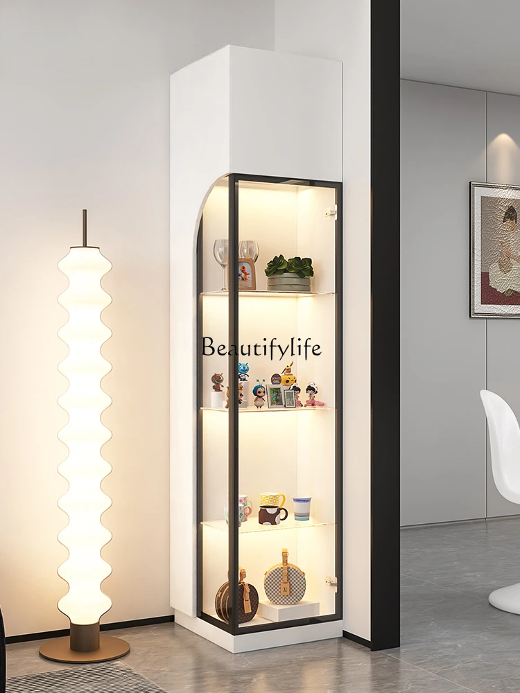 

12Glass Wine Cabinet Light Luxury Display Cabinet Home Small Apartment Wall Storage Locker