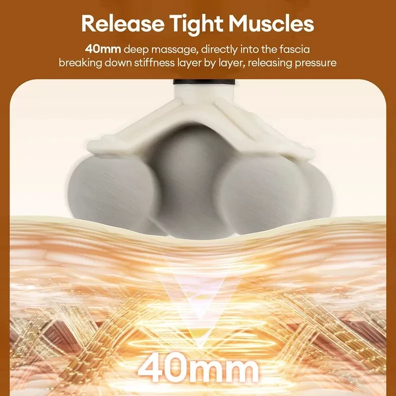 

Массажный пистолет 11-в-1 с 99 уровнями мощности, высокочастотный вибрационный массажер для тела, рук и ног