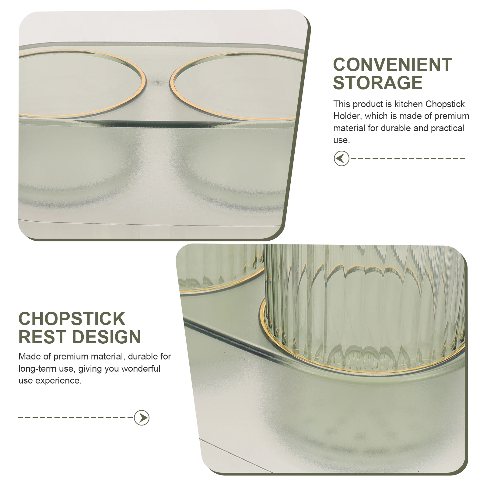 

Premium Chopstick Holder Countertop Cutlery Storage Organizer Kitchen Utensil Container with Drain Holes Desktop Spoon Container