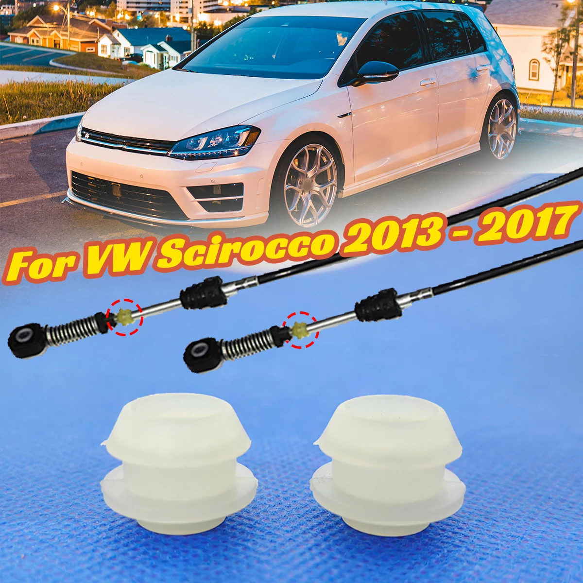 

Manual Gearbox Shift Cable Linkage Bushing Selector End Lever Selector Rod Connect Bush for VW Scirocco 2013-2017 Trans Parts