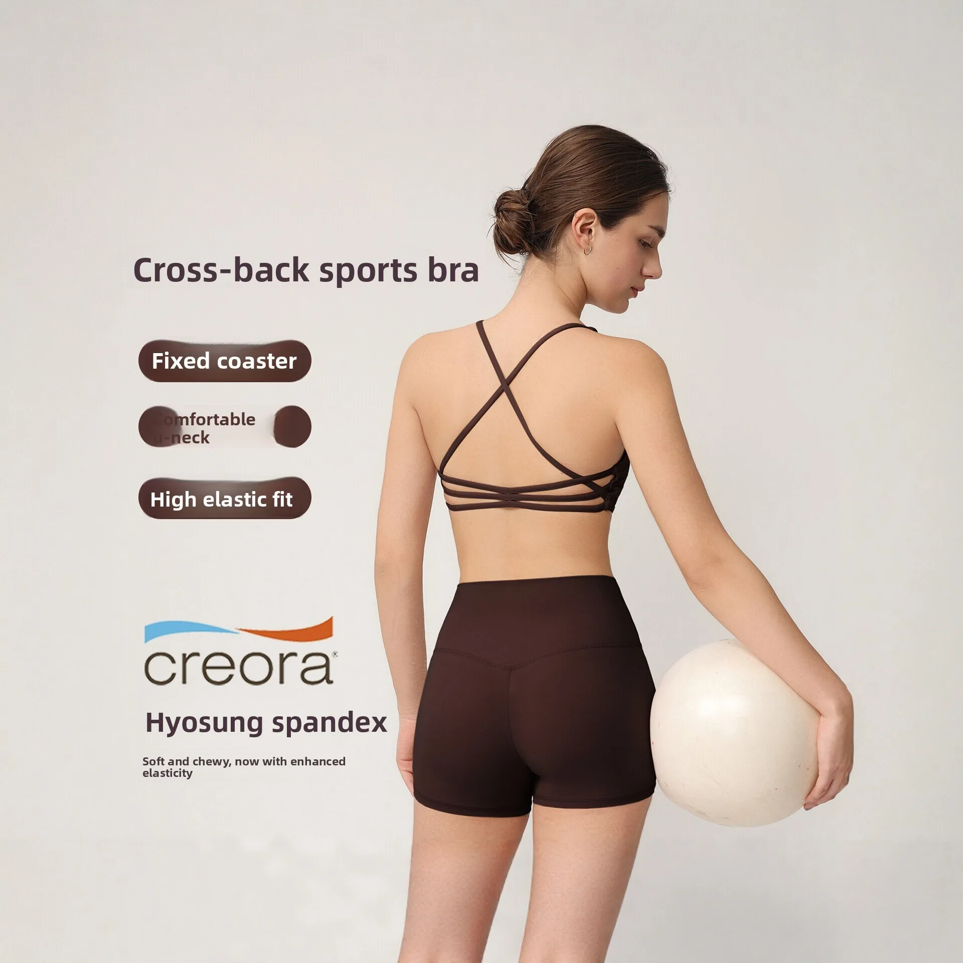 Women High Impact Sports Bra Set, Shockproof Anti-Sagging Yoga Workout Top with Breathable Sweat-Wicking & Racerback Design