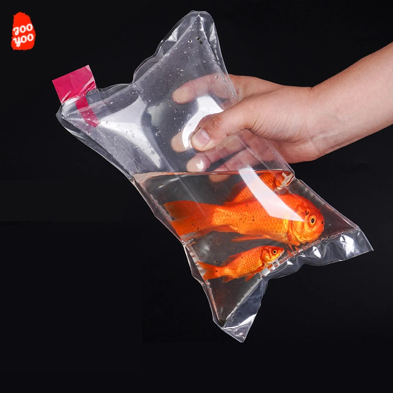 10PCS Thickened Live Fish Oxygenated Bag Transparent Ornamental Fish Shrimp Aquarium Packaging Bag Fry Transportation Supplies