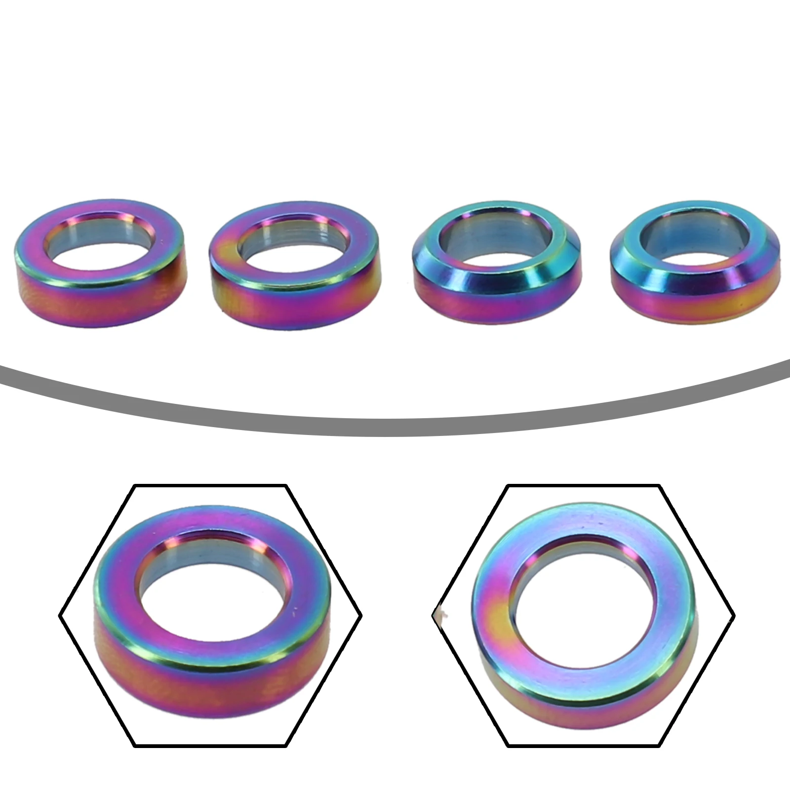 MTB Concave CNC Processing Bump Caliper Convex Gasket Rust-free SET Titanium Ultra-light Washer 8-12N.M Bike Disc