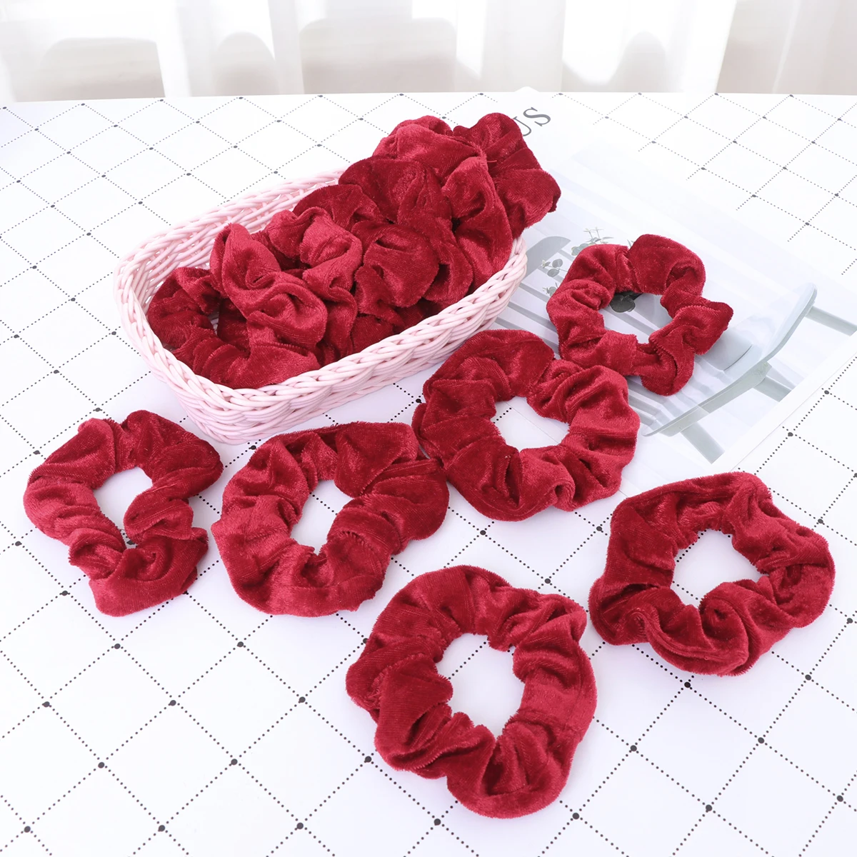 

12pcs Christmas Hair Ties Rings Ropes Band Headband Headdress Ponytail Holder Women Hairstyle Tools Thin Thick Hair Daily Gifts