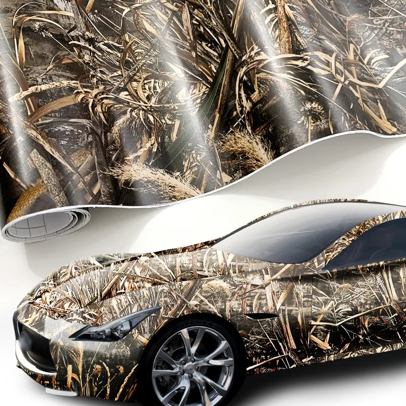Grass Leaf Vinyl Wrap Film Camo Self Adhesive Paper Motorcycle DIY Modification Body Decoration Car Film Protection Car Body