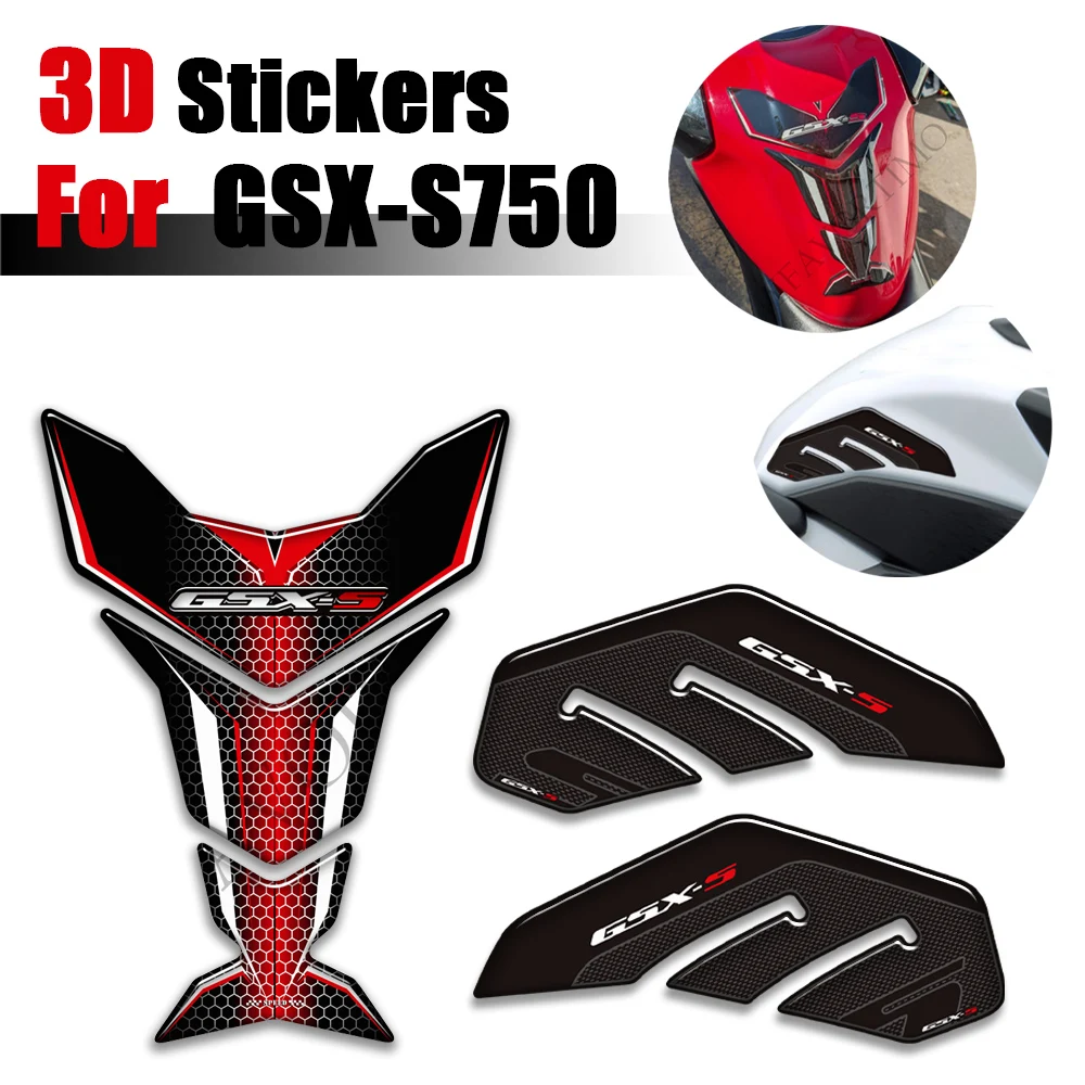 

2018-2022 For Suzuki GSX-S750 Motorcycle Fuel Tank Protective Stickers Anti-slip Epoxy resin Sticker Gas Tank Decoration Decals