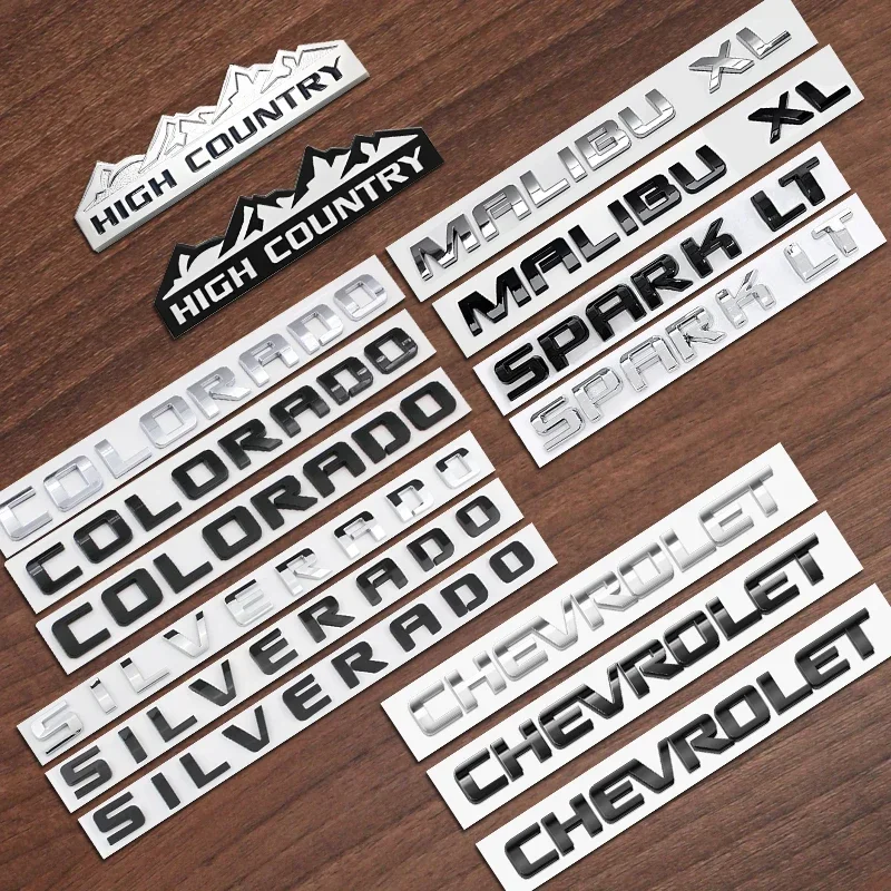 سيارة الخلفي الجذع الأوسط ABS رسائل شارة شعار ملصقات للشعار لشروليه كولورادو هايت كونتري ماليبو xl سيلفرادو سبارك lt
