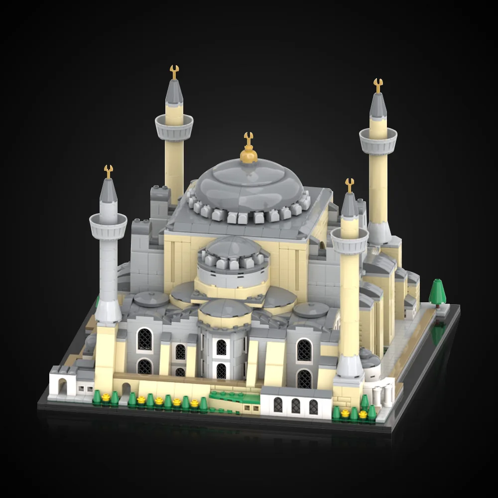 Gobricks MOC-219881 Hagia Sophia Klocki Konstrukcyjne Widok Miasta Zamek Architektura Cegły DIY Zabawka do Składania dla Dzieci Prezent
