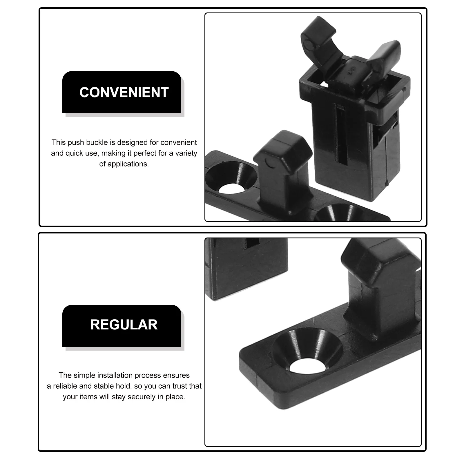 

10Sets Push Latch Lock Buckle Door Latch Trash Can Replacement Parts Garbage Lid Lock Touch Latches Trash Bin Locking