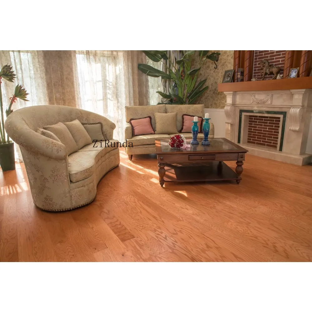 Customized version18mm oak multi-layer engineered flooring, brushed veneer wood flooring