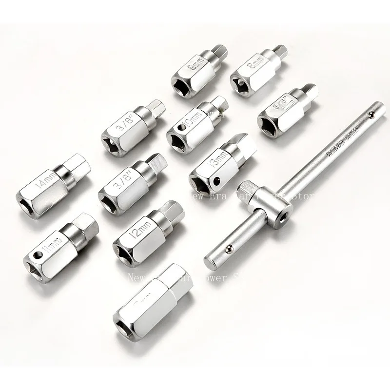 

Suitable for 12 Piece Oil Pan Socket Set Four Corner Hexagonal Oil Drain Tool Auto Repair Tool