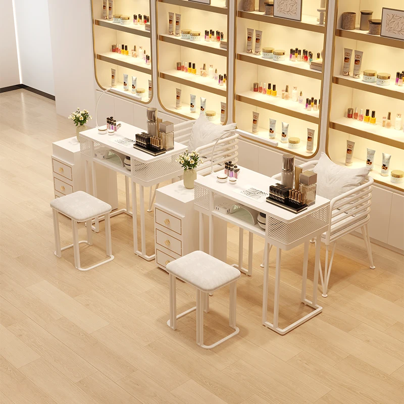 

Italian Minimalist Nail Table Aesthetic Classic Vintage Luxury Nail Table Practical Unique Table Manucure Salon Furniture
