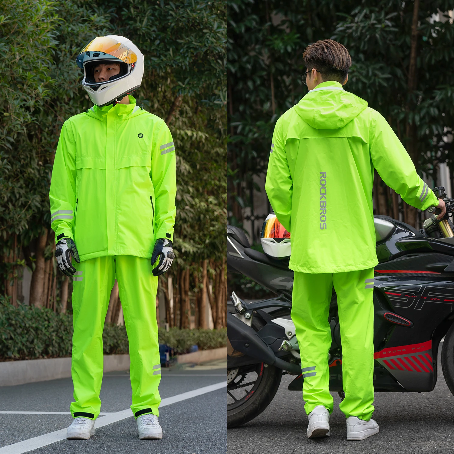 Jas Hujan Sepeda ROCKBROS Anti - Cycling Gear For Rain ulasan dan harga