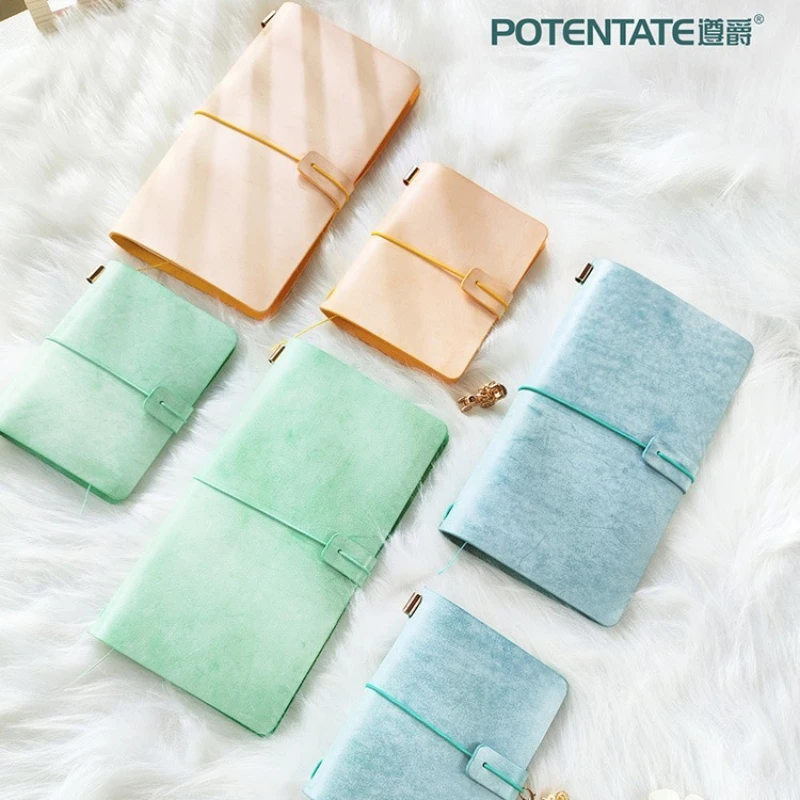 Potentate Watercolor Sketchbook 100% Cotton Travel Natural Full Grain Cow Leather Water Color Journal Paper Book For Painting