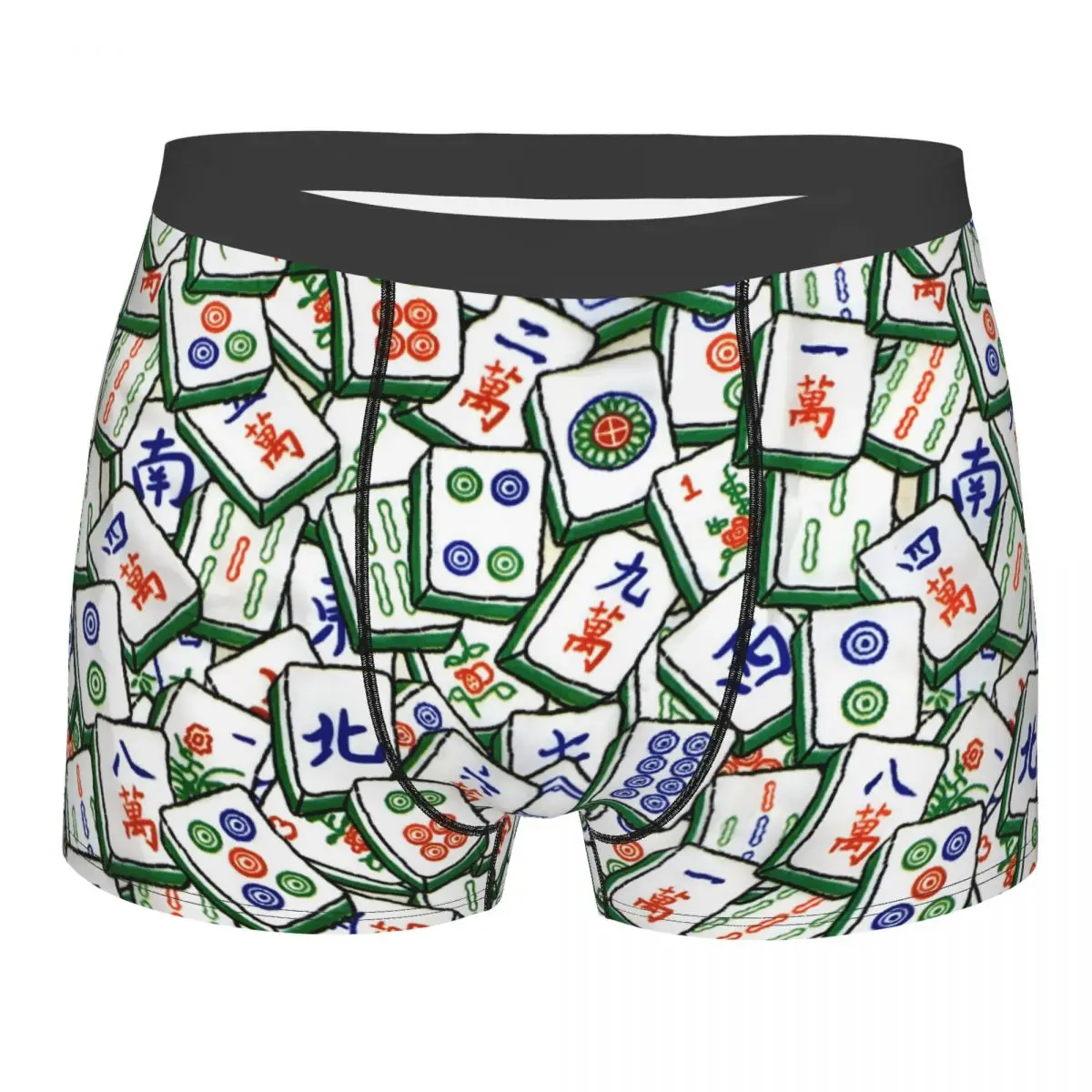 

Custom Mahjong Tile Game Pattern Underwear Male Printed Boxer Shorts Panties Briefs Breathable Underpants